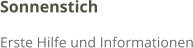 Sonnenstich Erste Hilfe und Informationen